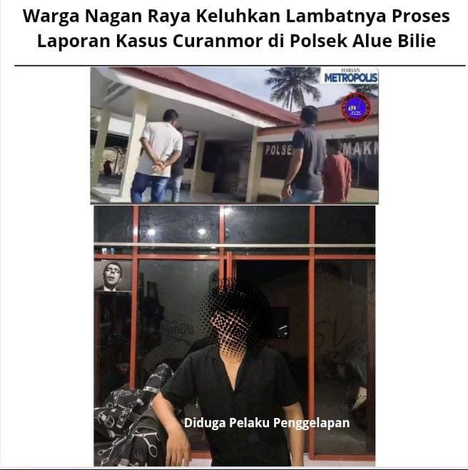 Warga Nagan Raya Keluhkan Lambatnya Proses Laporan Kasus Curanmor di Polsek Alue Bilie