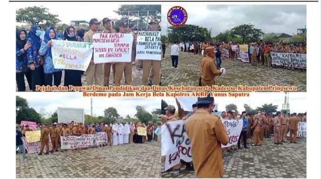 Kapolres Terancam Dipecat, Pegawai Negeri Sipil dan Kades Demo di Pringsewu: Ada Apa di Baliknya?