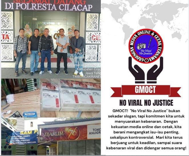 Aliansi Wartawan , DPW IWOI Jateng dan GMOCT GERAM: Kasus Pemerasan Libatkan Penjual Rokok Ilegal Harus di Proses, Kapolresta Cilacap Bungkam