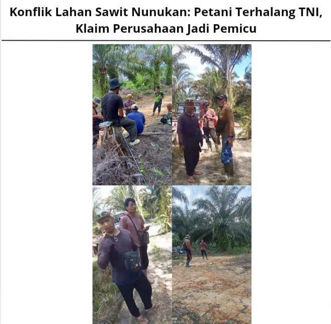 Konflik Lahan Sawit Nunukan: Petani Terhalang TNI, Klaim Perusahaan Jadi Pemicu