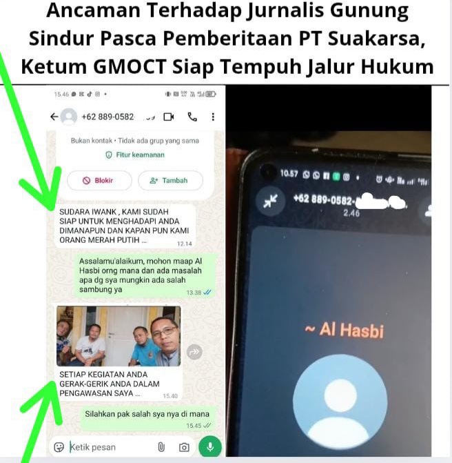 Ancaman Terhadap Jurnalis Gunung Sindur Pasca Pemberitaan PT Suakarsa, Ketum GMOCT Siap Tempuh Jalur Hukum