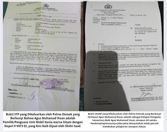 Misteri Mobil Xenia Nopol H 9473 ES dan STP (Polres Demak): Kejanggalan Penanganan Kasus Makin Mencuat