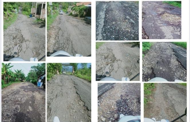 Jalan Desa Rambatan, Ciniru, Kuningan Rusak Parah, Tiga Tahun Dibiarkan, Pemerintah Setempat Tutup Mata?