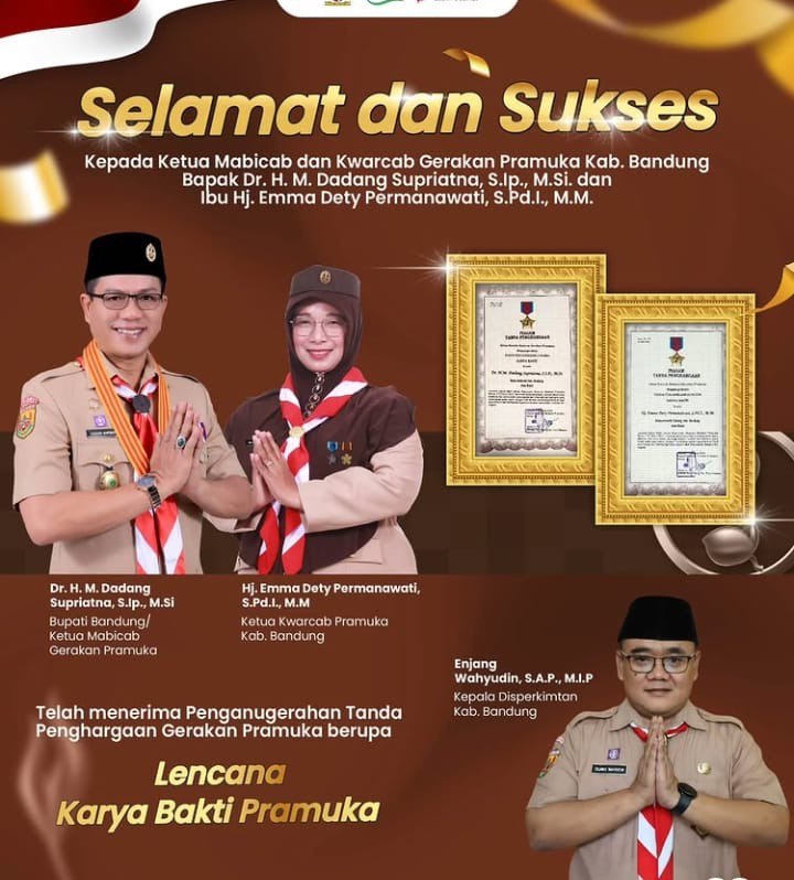 Dengan Penuh Rasa Syukur dan Bangga, Segenap Keluarga Besar, Disperkimtan Mengucapkan  selamat yang Setinggi-Tingginya kepada Bupati M. Dadang Supriatna