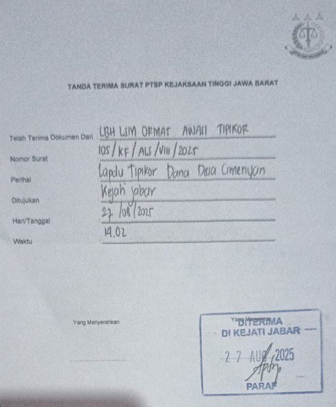 AJAMSI TIPIKOR Laporkan Dugaan Penyalahgunaan Dana Desa