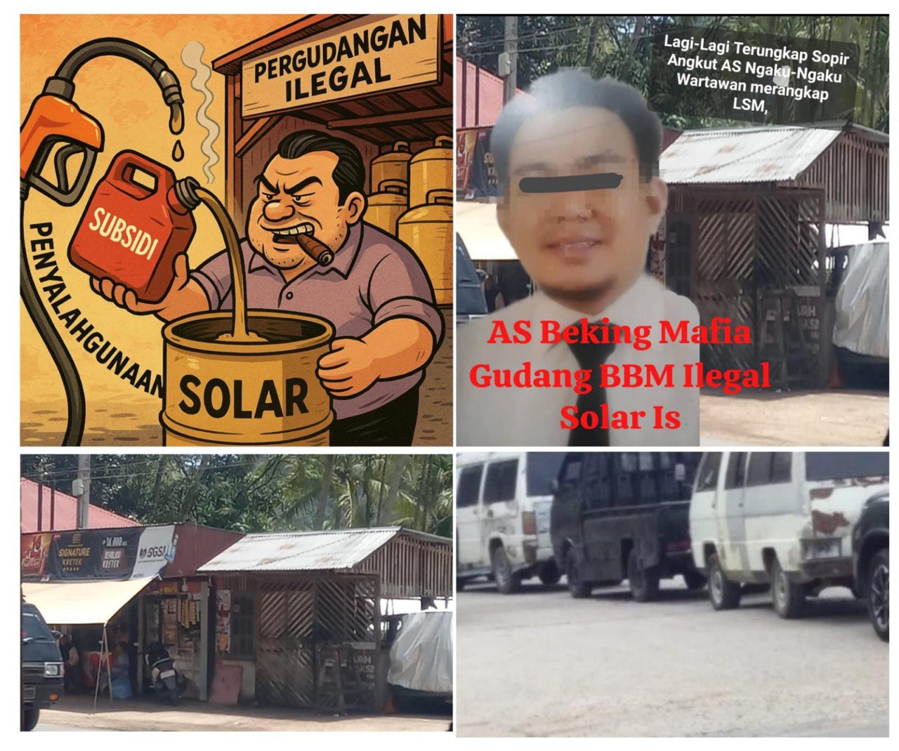 Diduga Bebas Beroperasi Gudang Penimbunan Solar Ilegal di Jalan Sumbar Riau Air Putiah Sarilamak