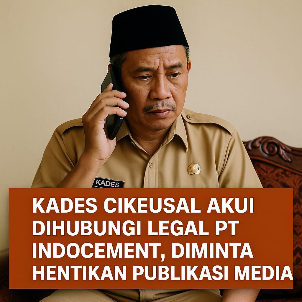 “Kades Cikeusal Akui Dihubungi Legal PT Indocement, Diminta Hentikan Publikasi Media”