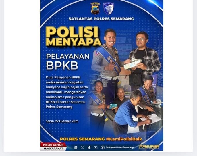 Satlantas Polres Semarang Gelar “Polisi Menyapa” Pelayanan BPKB, Masyarakat Antusias! GMOCT siap Bersinergi