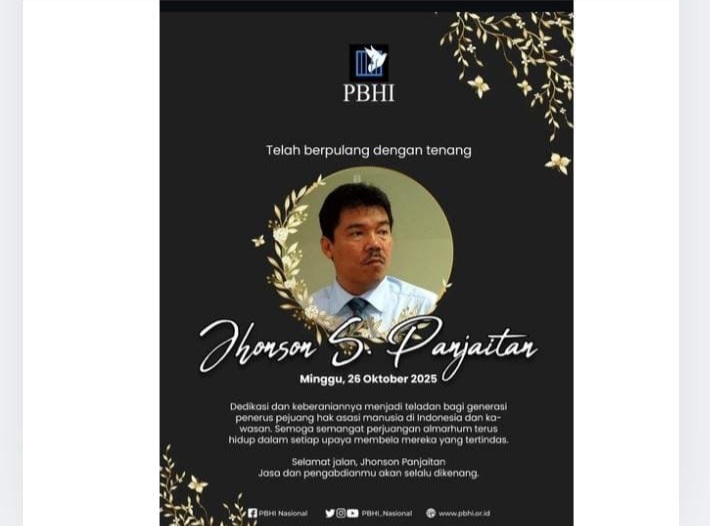 GMOCT Berduka atas Wafatnya Pejuang HAM Johnson Panjaitan