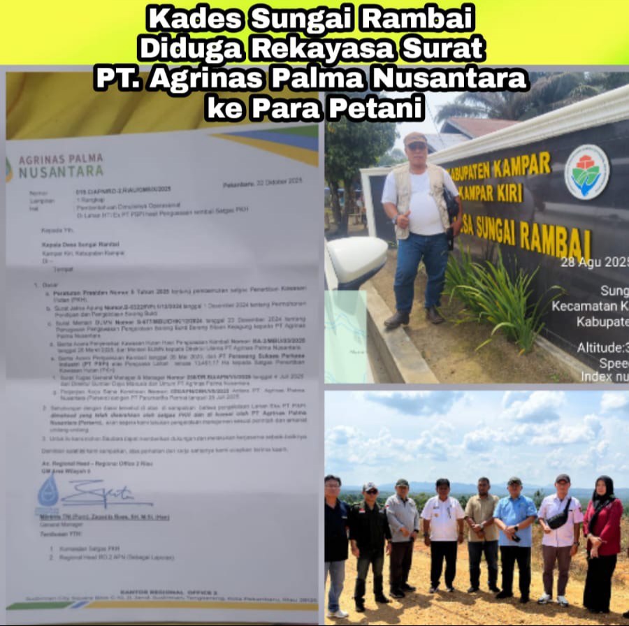 Kades Sungai Rambai Bantah Rekayasa Surat PT. Agrinas, Ini Tudingan Masyarakat