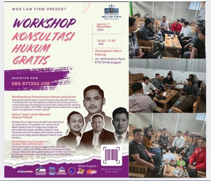 MSS Law Firm Gelar Workshop Konsultasi Hukum Gratis, GMOCT Berikan Apresiasi