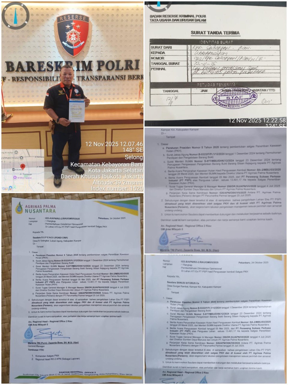 Diduga Palsukan Surat PT. APN, LSM Gakorpan Riau Lapor ke Mabes Polri