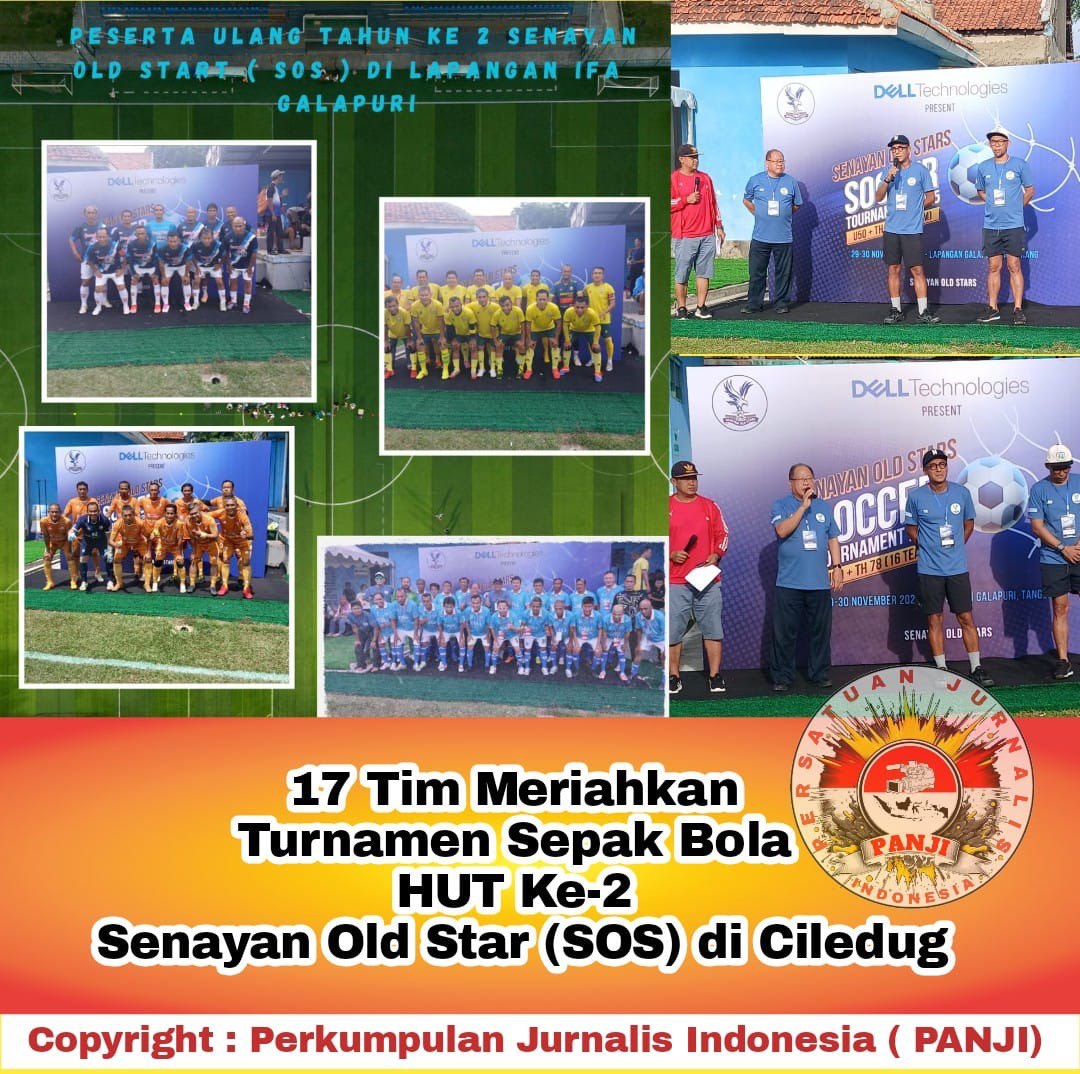 17 Tim Meriahkan Turnamen Sepak Bola HUT Ke-2 Senayan Old Star (SOS) di Ciledug