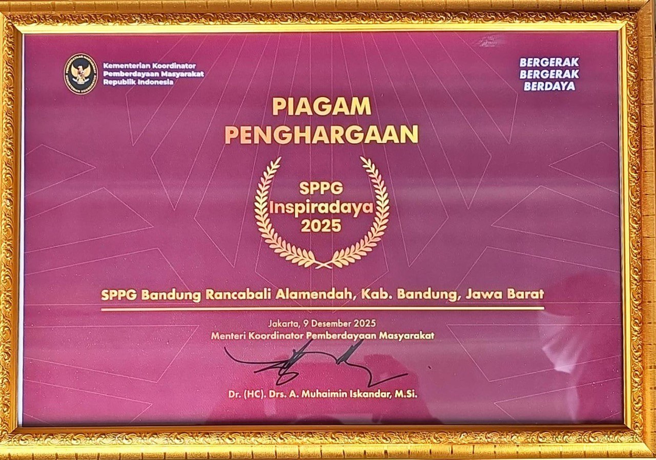Jadi SPPG Penggerak Ekosistem MBG, Koperasi Ponpes Al Ittifaq Rancabali Raih Penghargaan Inspiradaya 2025 Menko PM Muhaimin Iskandar