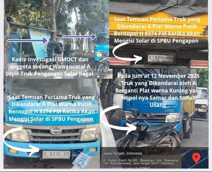 Terciduk Pengangsu Solar Subsidi Ilegal di SPBU Pengapon Semarang Gonta Ganti Plat Nopol, Inisial A Sebut Oknum Anggota