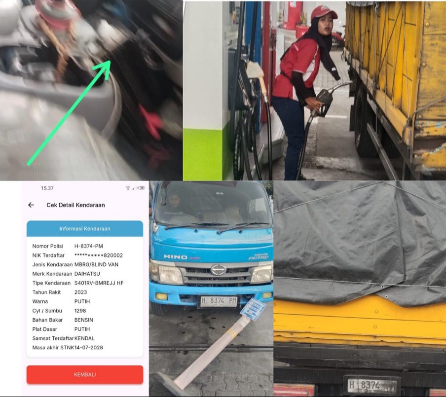 GMOCT Tangkap Momen Armada Pengangsu Solar Ilegal di SPBU Pengapon, Sopir Lari dan Tabrak Traffic Cone