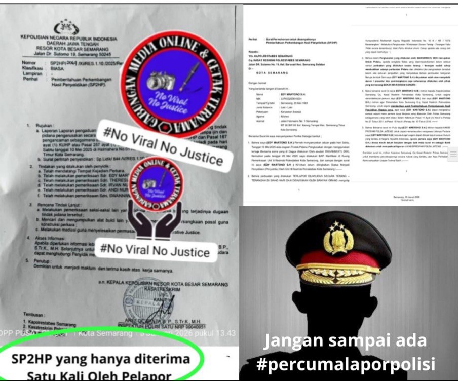 Laporan Edy M di Unit II Resmob Polrestabes Semarang Diduga Kuat Jalan di Tempat: Surat Sudah Sampai di Meja Penangan, SP2HP Hanya Satu Kali Diterima Sejak Mei 2025