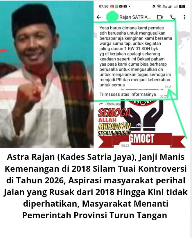 Kades Asta Rajan yang Kemenangan Mutlak 2018 Silam, Sekarang 2026 Disorot Gegara Jalan Desa Rusak Parah, Janji Manis Dijawab “Ya Harus Gimana Lagi”