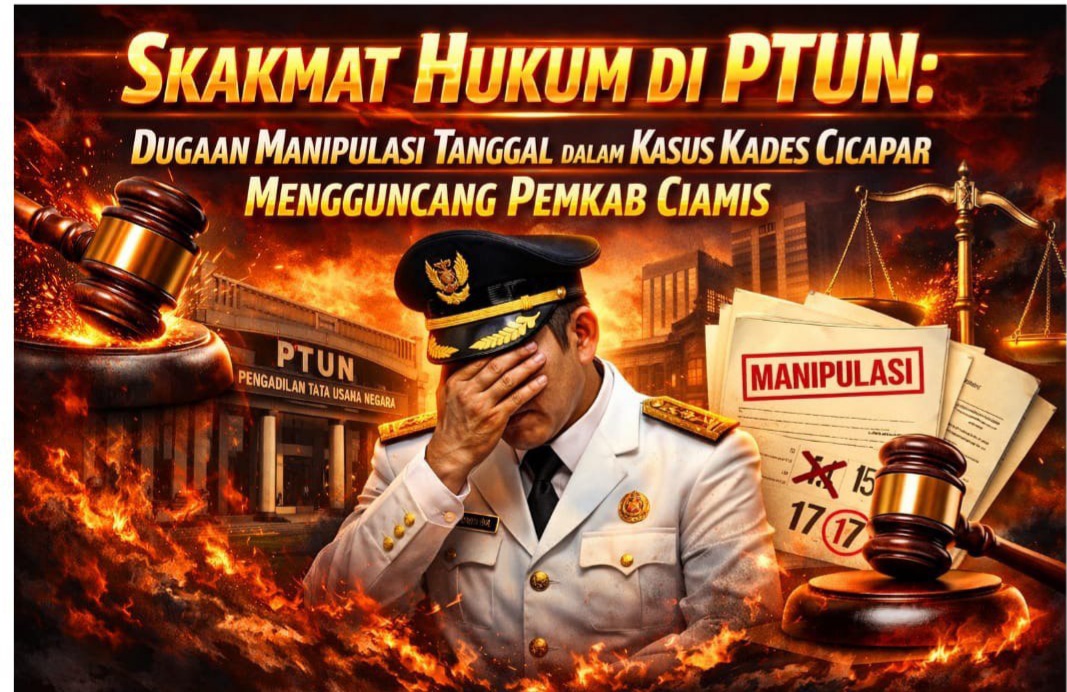 “Skakmat Hukum di PTUN: Dugaan Manipulasi Tanggal dalam Kasus Kades Cicapar Mengguncang Pemkab Ciamis”