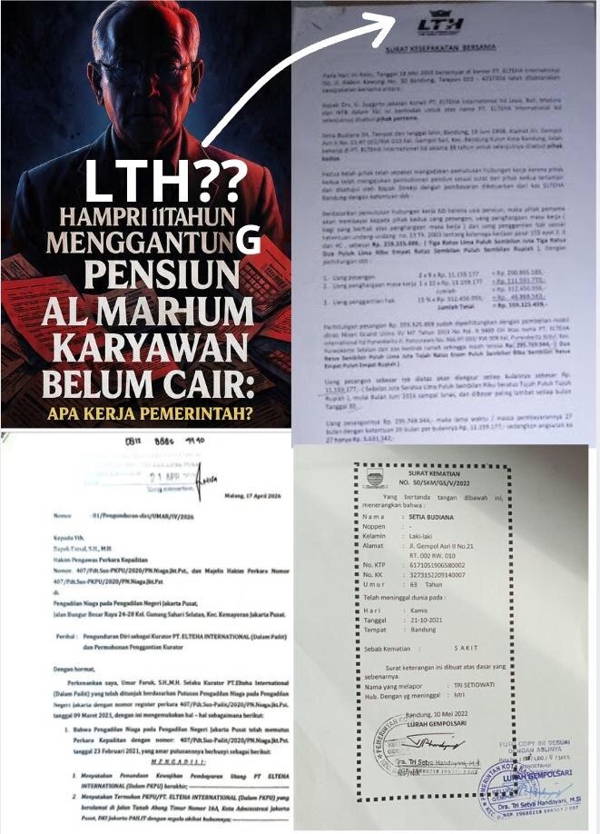 Hampir 11 Tahun Menanti, Hak Pensiun Almarhum Karyawan Elteha Belum Cair: “Apa Kerja Pemerintah?”