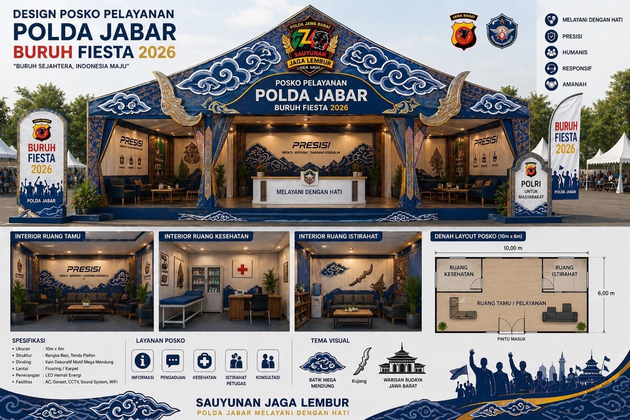 Polda Jabar Buka Posko Pelayanan di Buruh Fiesta 2026 Jakarta, Pastikan Keamanan dan Kenyamanan