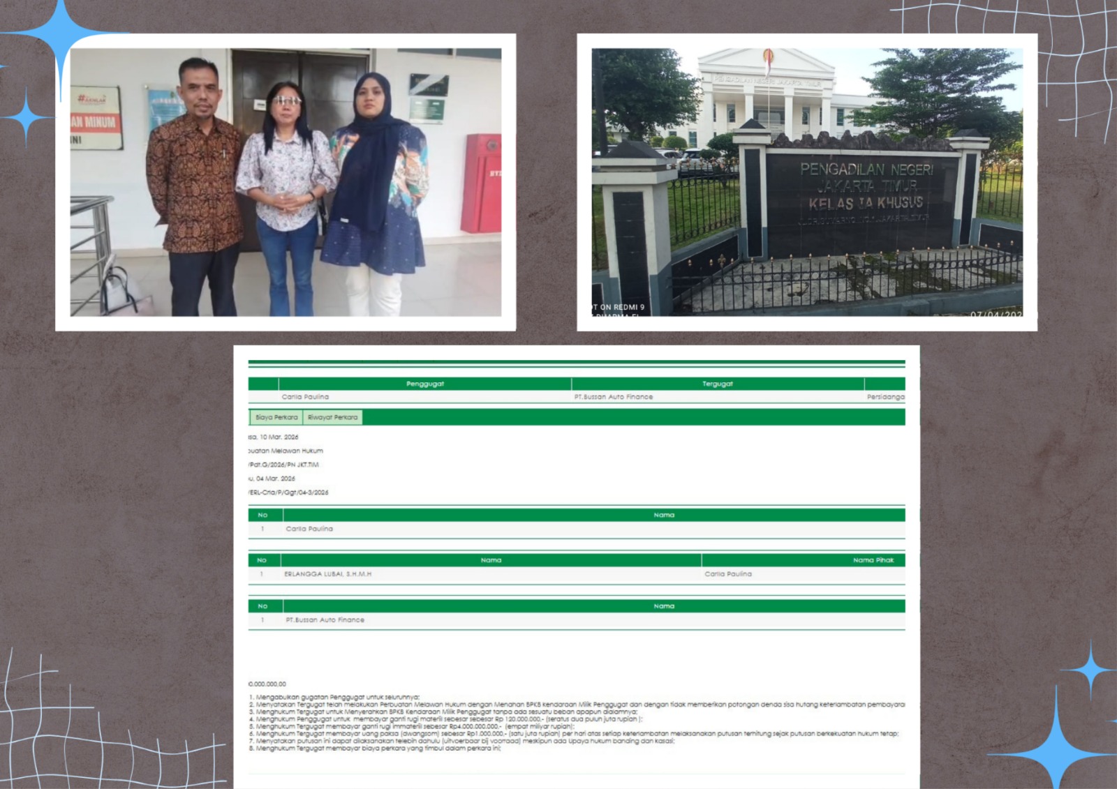 Tak Terima ‘Diprank’ Potongan Denda, Carlla Paulina Tuntut BAF Bayar Ganti Rugi Miliaran