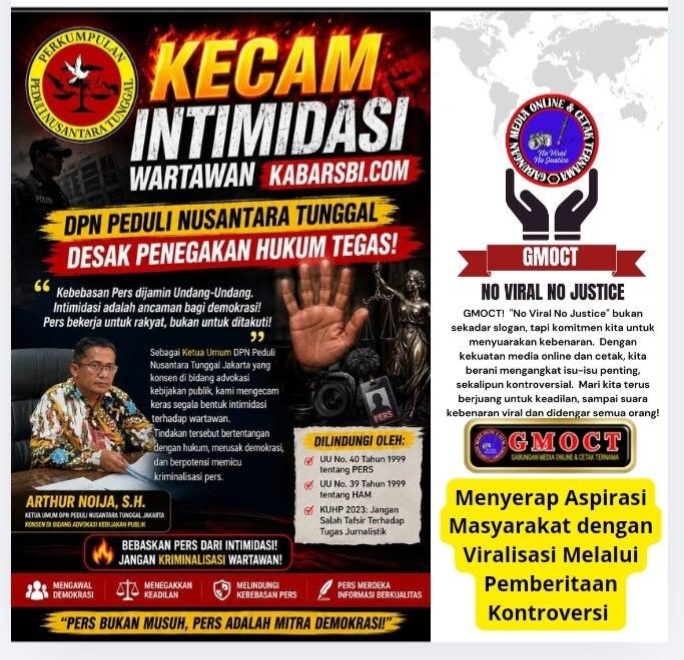 Kecam Intimidasi Wartawan KabarSBI.com, DPN Peduli Nusantara Tunggal Desak Penegakan Hukum Tegas