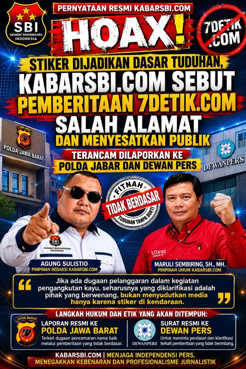 Stiker Dijadikan Dasar Tuduhan, KabarSBI Sebut Pemberitaan 7Detik.com Salah Alamat dan Menyesatkan Publik