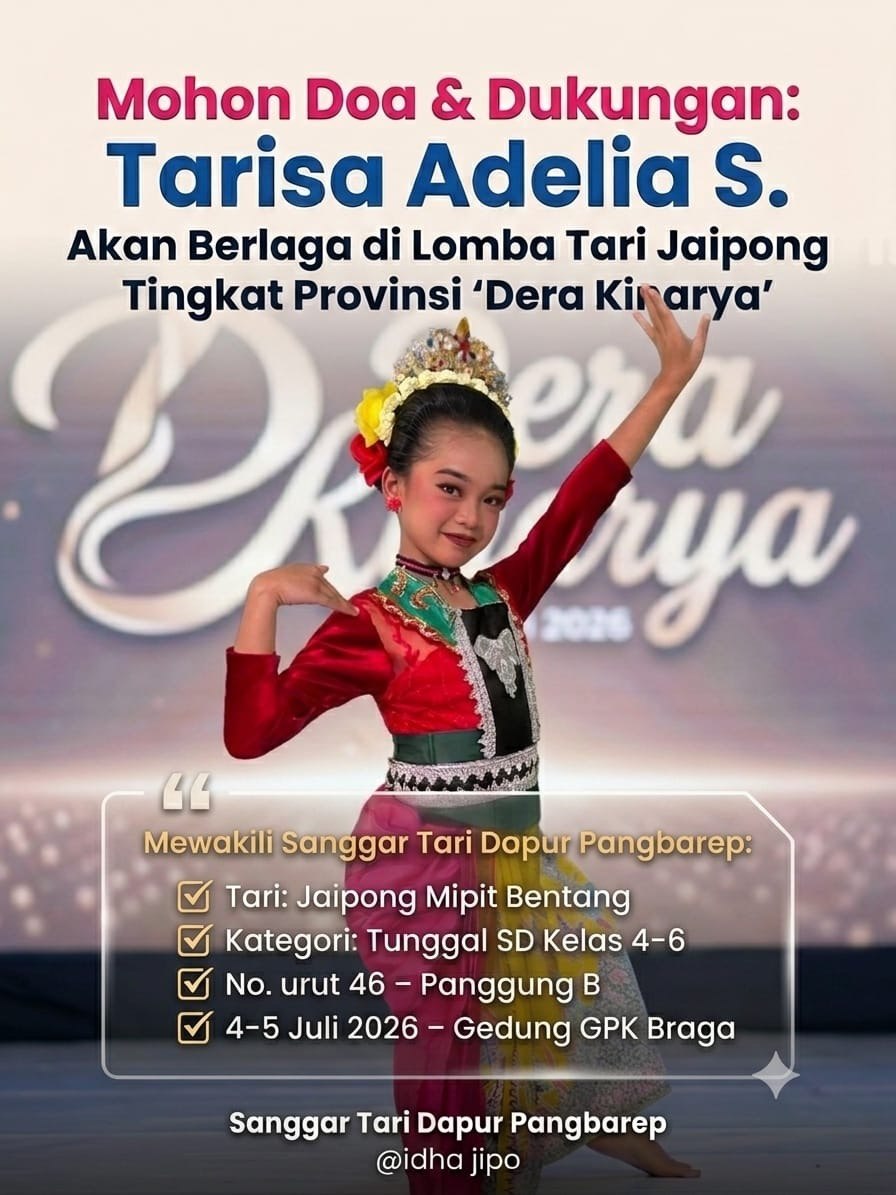 Tarisa Adelia S. Wakili Sanggar Dapur Pangbarep di Lomba Tari Jaipong Tingkat Provinsi “Dera Kinarya”