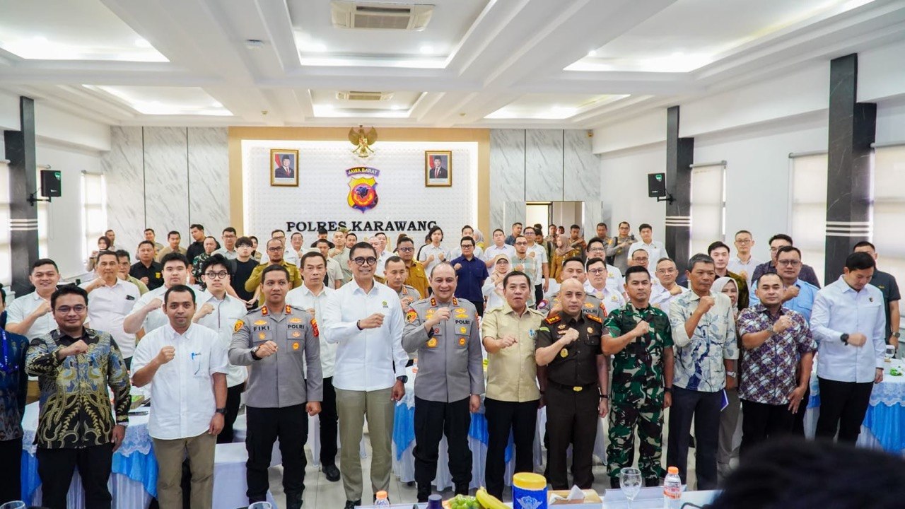 Kapolda Jabar Pimpin Rakor Kondusivitas Kawasan Industri di Karawang, Perkuat Sinergi Jaga Iklim Investasi Nasional