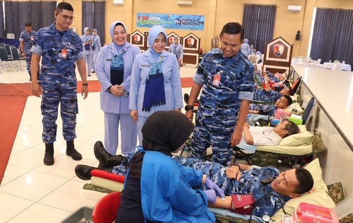 Sambut Hari Bakti ke-79 TNI AU, Lanud Halim Perdanakusuma Gelar Donor Darah Wujud Kepedulian Kemanusiaan