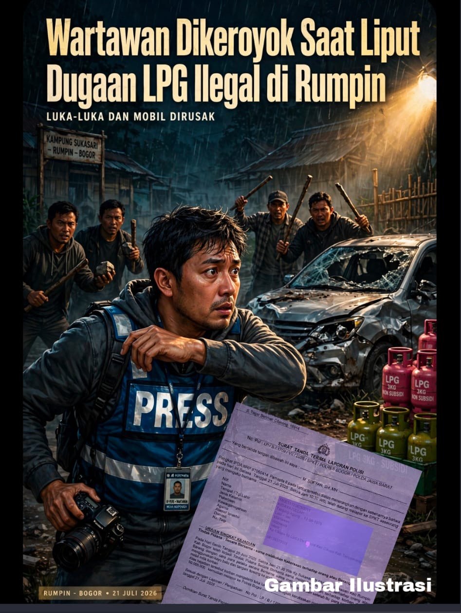 Wartawan Dikeroyok Saat Liput Dugaan LPG Ilegal di Rumpin, Luka-Luka dan Mobil Dirusak