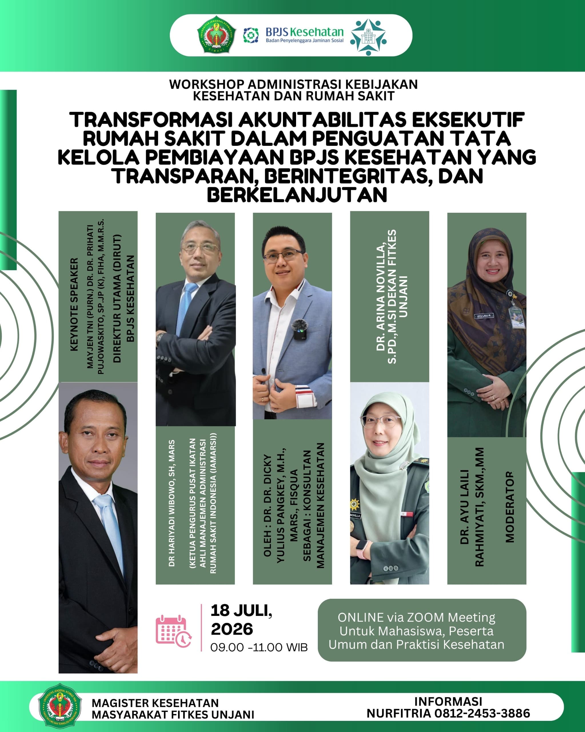 Dirut BPJS Kesehatan Jadi Keynote Speaker Workshop Nasional UNJANI tentang Transformasi Sistem Kesehatan dan Kebijakan Rumah Sakit di Era JKN