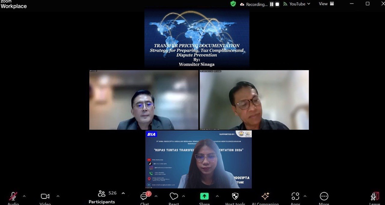 PT. Bina Indocipta Andalan Menyelenggarakan Webinar. Kupas Tuntas Transfer Pricing Documentation 2026