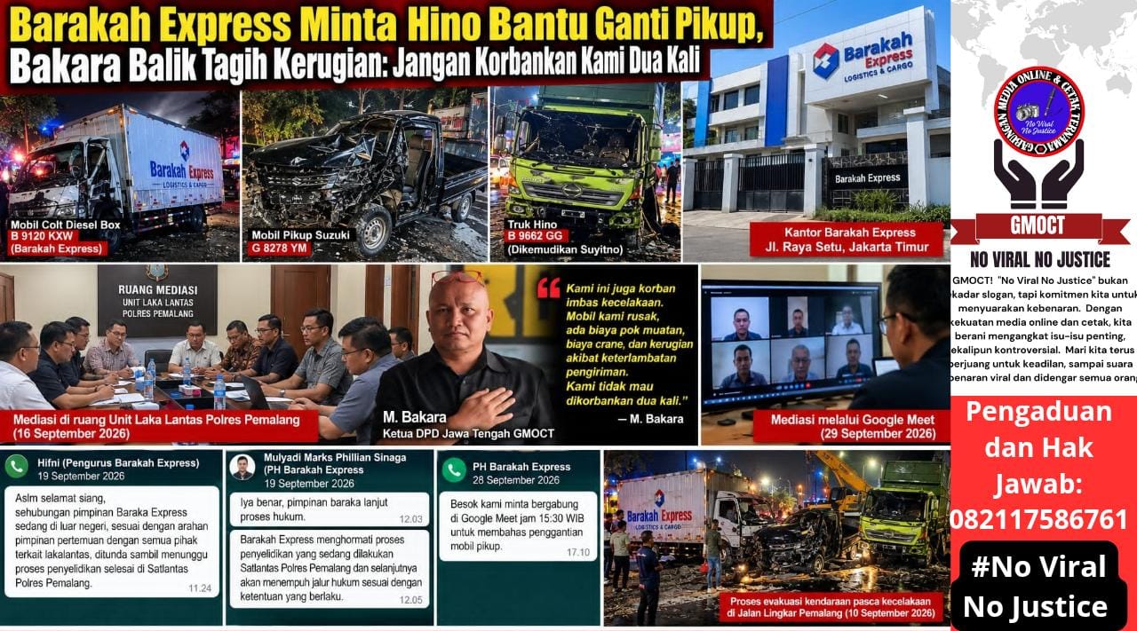 Barakah Express Minta Hino Bantu Ganti Pikup, Bakara Balik Tagih Kerugian: “Jangan Korbankan Kami Dua Kali”