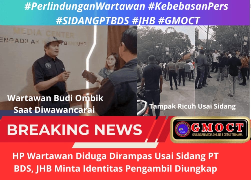 HP Wartawan Diduga Dirampas Usai Sidang PT BDS, JHB Minta Identitas Pengambil Diungkap