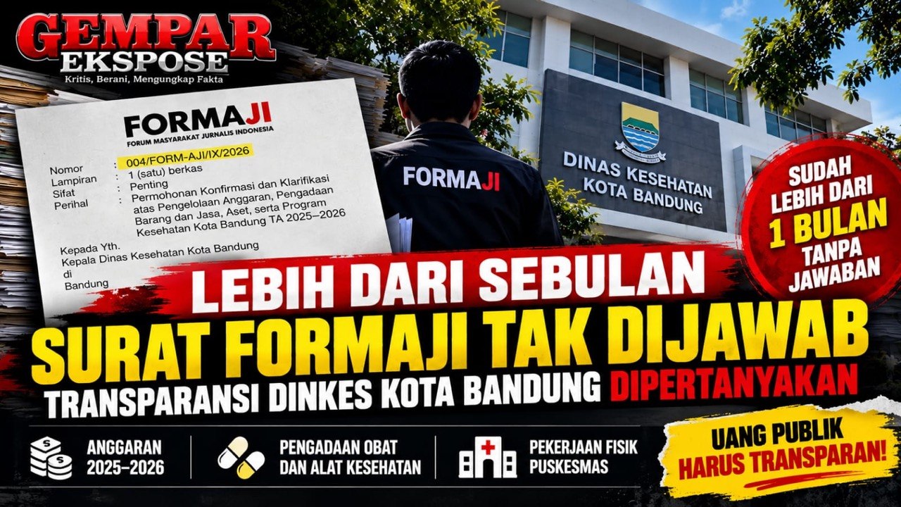 Lebih dari Sebulan Surat FORMAJI Tak Dijawab, Transparansi Dinkes Kota Bandung Dipertanyakan