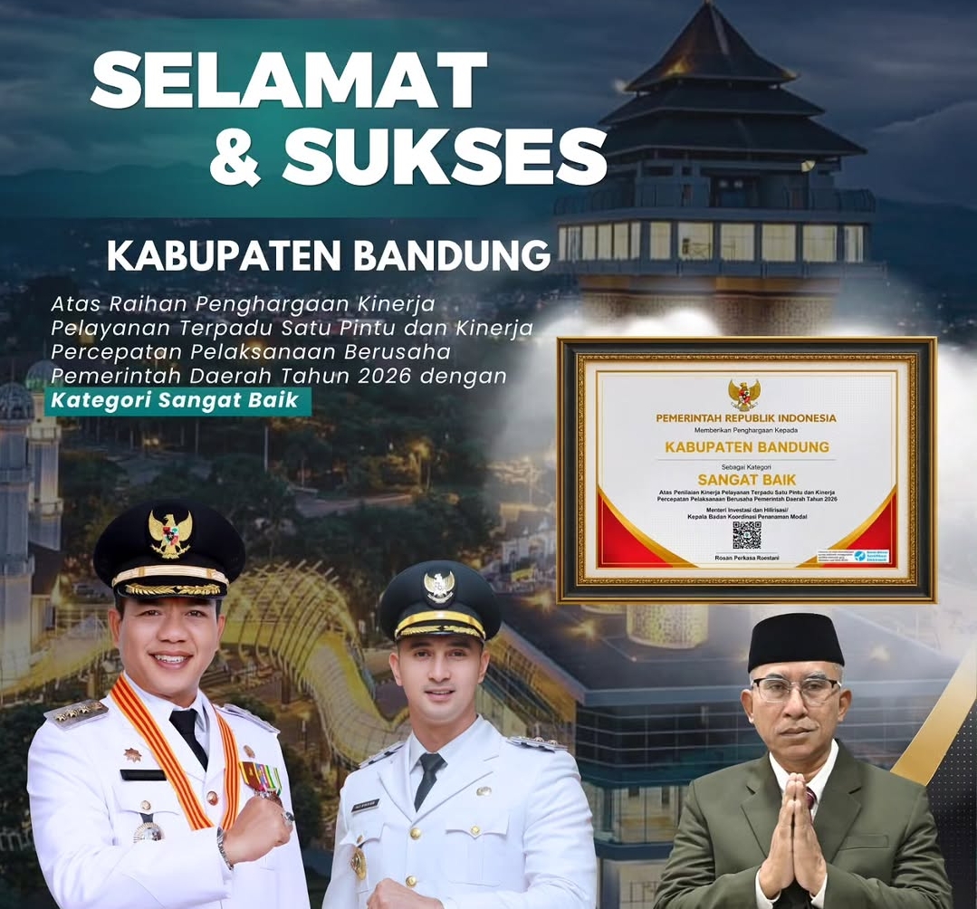 BAPPERIDA Apresiasi Capaian PTSP Kabupaten Bandung, Peringkat 14 Nasional dan 2 di Jawa Barat